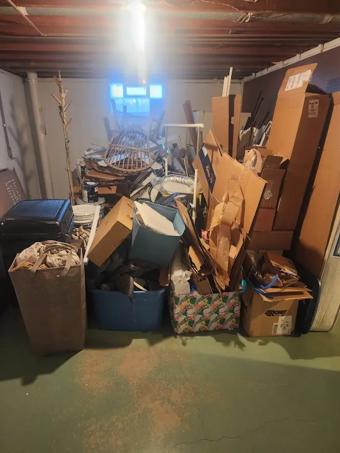 Roll-off dumpster container at job site for 20 Yard Dumpster Rental in Ansonia